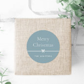 ブルー |ボーモダンシンプルミニマルクリスマス ラウンドシール