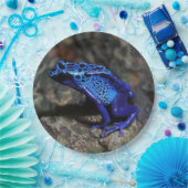 ブルー·ポイズン·ダーツ·フロッグ、ブライト·ブルー·カエル ペーパープレート (パーティー)