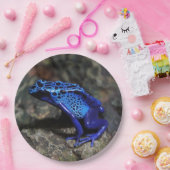 ブルー·ポイズン·ダーツ·フロッグ、ブライト·ブルー·カエル ペーパープレート (パーティー)