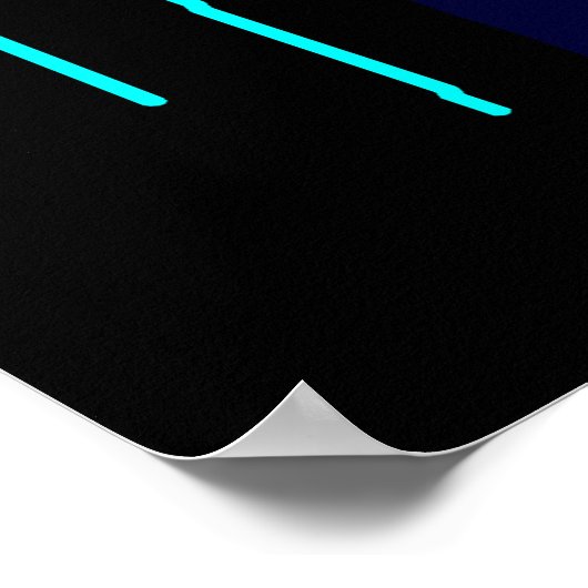 ブルー ポスター (角)