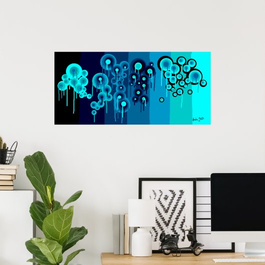 ブルー ポスター (ホームオフィス)