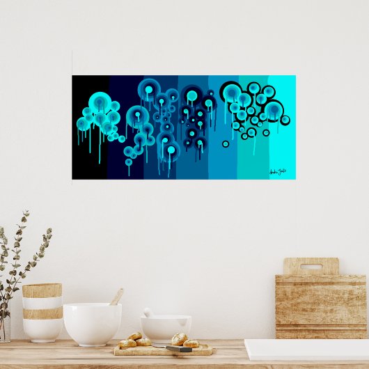 ブルー ポスター (キッチン)