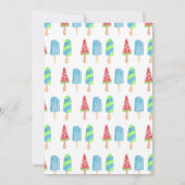 ブルー ポッピクル ベイビー シャワー 招待状 (裏面)