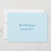 ブルー・ポーラー・ベビー・シャワーありがとう サンキューカード (裏面)