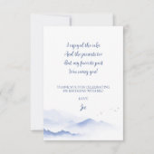 ブルー・マウンテン　ジェンダーニュートラルな子供の誕生日 サンキューカード (正面)