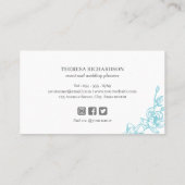 ブルー·マグノリア·ヴィンテージ·ハンド·ソーシ色彩の鮮やかャル·メディア 名刺 (裏面)