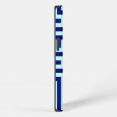 ブルー・マゼアートパターン iPhoneケース (右側面)