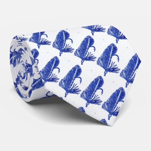 「ブルー」マトカストリーマー」トラウフフライ ネクタイ (ロール)