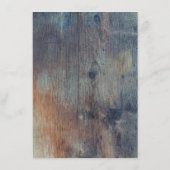 ブルー&マルーンフローラ結婚ズ情報ゲスト エンクロージャーカード (裏面)