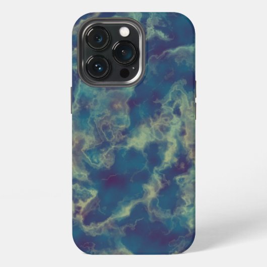 ブルー・マーブル2 iPhoneケース (裏面)