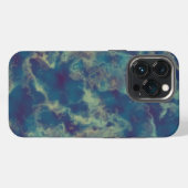 ブルー・マーブル2 iPhoneケース (裏面横)