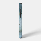 ブルー・マーブル iPhoneケース (左側面)