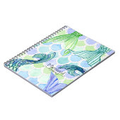 ブルー·マーメイド·ドリームズ·テイルズ·ン·ウォータはかりで測ーカラー·アート ノートブック (左側)