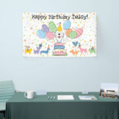 ブルー・マー ル・シープアードゥードル犬の誕生日パーティー 横断幕 (トレードショー)