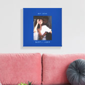 ブルー |ミニマルカスタム主義フォト文字 キャンバスプリント (インサイチュ (リビング))