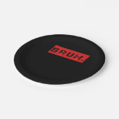 ブルー・ミーム・おもしろいことわざ・ブラザー・グリーティング・ギフト・ティーンエージャー ペーパープレート (アングル)