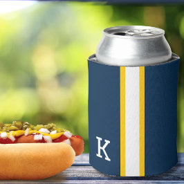 ブルー/メイズ/ホワイトストライプカレッジカラー 缶クーラー