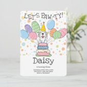 ブルー&メルレシェパドールドッグバースデーパーティー 招待状 (スタンド正面)