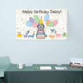 ブルー・メール・コカプー・カバプー 犬の誕生日パーティー 横断幕 (トレードショー)