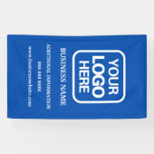 ブルー | モダンプロフェッショナルロゴ 横断幕 (横)