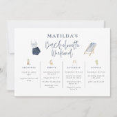 ブルー モダン ガーリー バチェロレッテ ウィークエンド 行程 (正面)