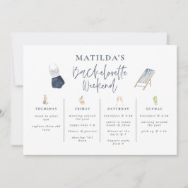 ブルー モダン ガーリー バチェロレッテ ウィークエンド 行程