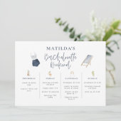 ブルー モダン ガーリー バチェロレッテ ウィークエンド 行程 (スタンド正面)