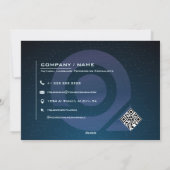 ブルー モダン クリスマス スター コーポレート ロゴ ビジネス (裏面)