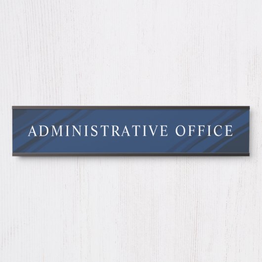 ブルー モダン プロフェッショナル プレート 管理オフィス サインプレート (正面)