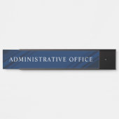 ブルー モダン プロフェッショナル プレート 管理オフィス サインプレート (正面)