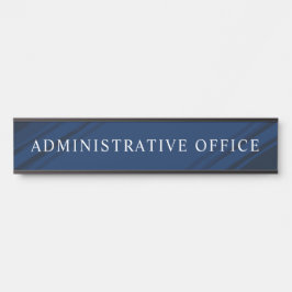 ブルー モダン プロフェッショナル プレート 管理オフィス サインプレート