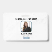 ブルー モダン 学生 証明写真会社 バッジ (正面)