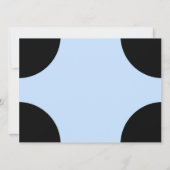 ブルー モダン 誕生日 ご招待 招待状 (裏面)