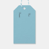 ブルー(ユダヤ教)メノラーハッピーハヌカー ギフトタグ (裏面)