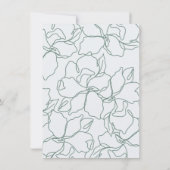 ブルー&ユーカリプトゥスグリーンブランチ&バブリーブライダル 招待状 (裏面)