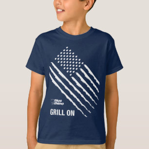 ブルー·ライノ「アメリカン·フラッグ:グリルオン」キッズ Tシャツ
