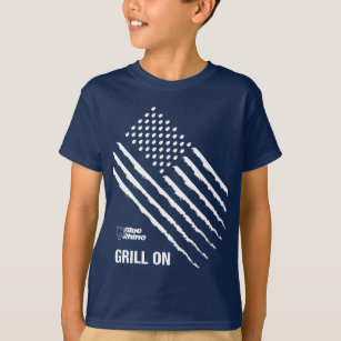 ブルー·ライノ「アメリカン·フラッグ：グリルオン」キッズ Tシャツ