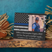 ブルー・ライン写真 警察官メモリアル フォトプラーク (側面)