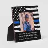 ブルー・ライン法執行機関警察官メモリアル フォトプラーク (正面)