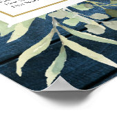 ブルー ラスティック ストリング ライト フローラル シーティング チャート (角)