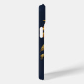 ブルー ラスティック ヒマワリ Case-Mate iPhoneケース (裏面 / 右)