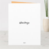 ブルー ラスティック フラワール アフリカ系アメリカ人 母の日 カード (裏面)