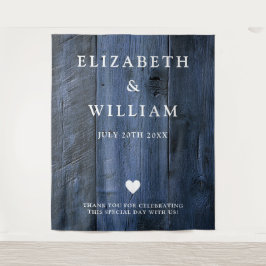 ブルー ラスティック ボーホー バーン ウッド フォトブース バックドロップ タペストリー