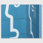 ブルー ラッピングペーパー (フラット)