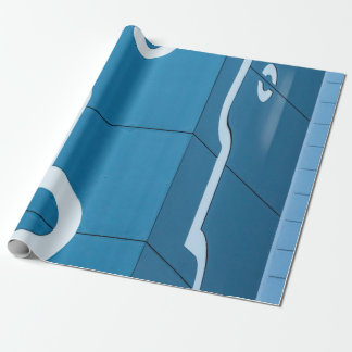 ブルー ラッピングペーパー