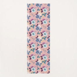 ブルー&ラベンダー開花オン赤面 ヨガマット