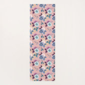 ブルー&ラベンダー開花オン赤面 ヨガマット (裏面)