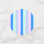 ブルー、ラベンダー、ピンク&パステルミントグリーンストライプズ コンフェッティ (スモール正面)