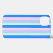 ブルー、ラベンダー、ピンク&パステルミントグリーンストライプズ Case-Mate iPhoneケース (裏面 (横))