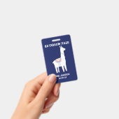 ブルー ラマ トイレパス バッジ (手持ち)